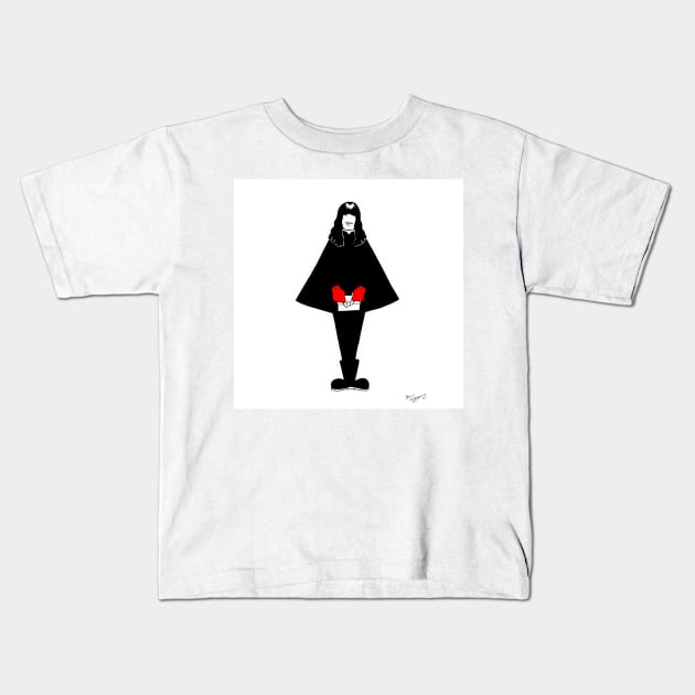 Claudia Winkleman Traitor Uniform Kids T-Shirt by Bevis Musson